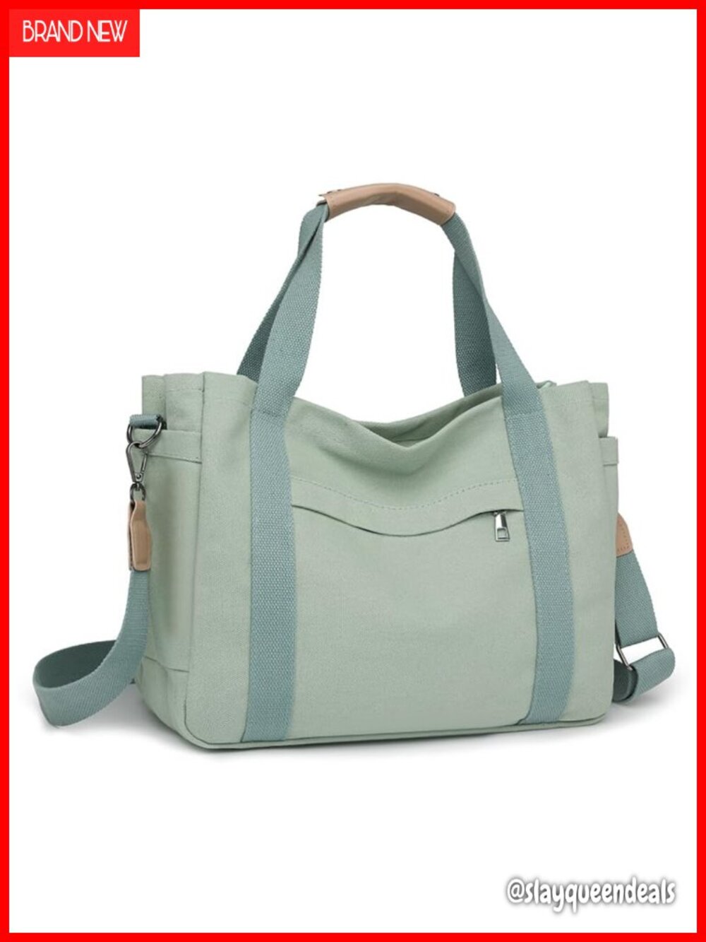 JARKJARD Canvas Crossbody Tote Bag Womens Laptop Work Handbag